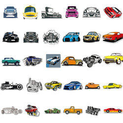 10/30/50/112pcs JDM Racing Car Stickers Waterproof Decals Laptop Skateboard Motorcycle Car Phone Luggage Cool Sticker Kids Toys (Online Order Only)