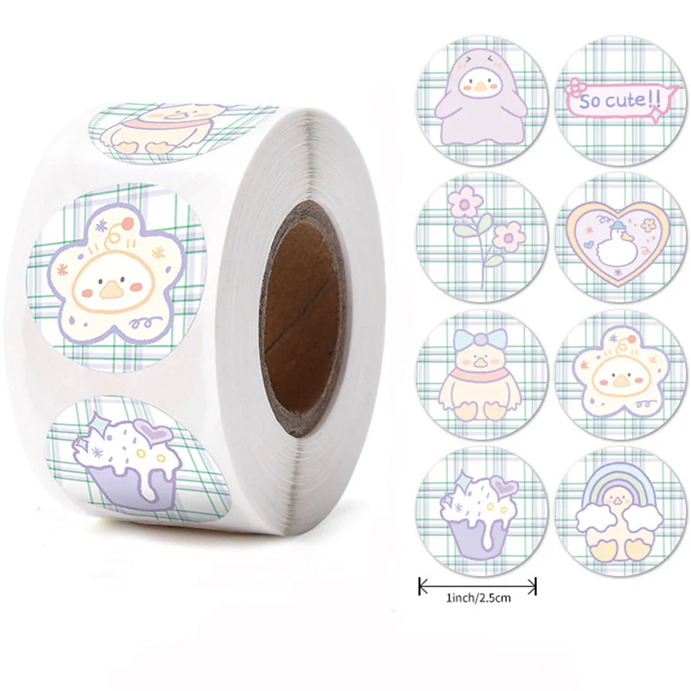 100-500pcs Children's Cartoon Animal Stickers Baby Stickers Kindergarten Inspirational Little Red Flower Reward Stickers (ONLINE ORDER ONLY)