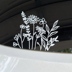 Wildflower Car Stickers Decoration Bumper Rear Window Fashion Stickers Plant Lover Creative Sport PVC Vinyl Decals (ONLINE ORDER ONLY)