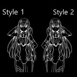 Girl Large Anime Car Sticker Sexy Girl Whole Body  Decoration Sticker Prevent Bask In Waterproof  PVC Vinyl Decals (ONLINE ORDER ONLY)