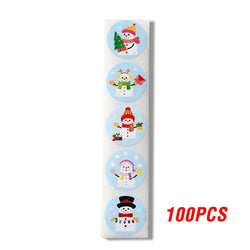 100-500pcs Merry Christmas DIY Handmade Sticker Package Thank You Label Sealing Stickers Party Festive Decor Supplies Children (ONLINE ORDER ONLY)