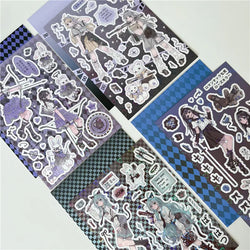 Sweet Cool Campus Girl Series Sticker Scrapbooking DIY Album Decoration Sticker Aesthetic Personalized Kawaii Stationery (ONLINE ORDER ONLY)