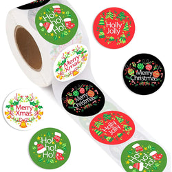 100-500Pcs Merry Christmas Santa Claus Sticker 1inch Decor DIY Wrapping Gift Decoration Xmas Kids Thank You Seal Label (ONLINE ORDER ONLY)