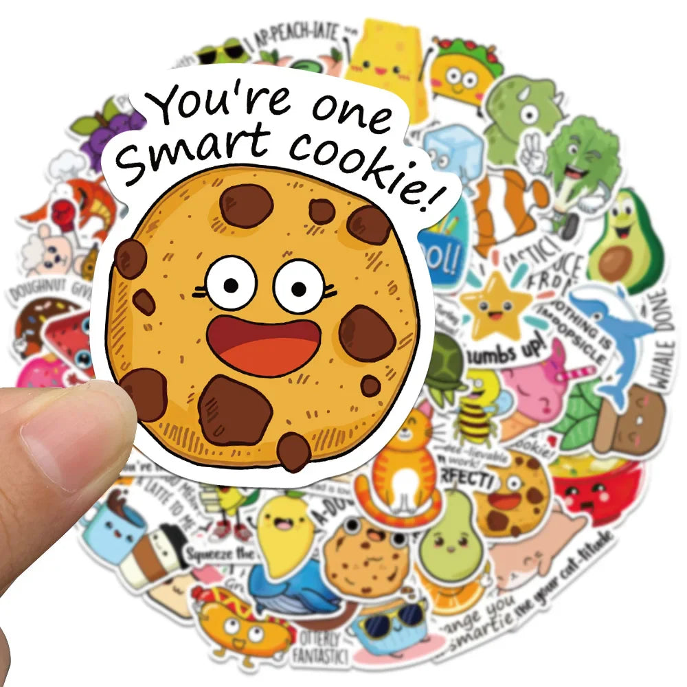 50PCS Kids Reward Stickers Cute Animal Cartoon Decals Teacher Supplies Gift (Online Order Only)