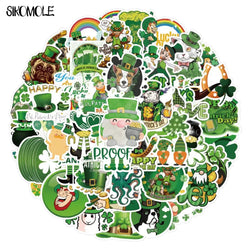 St. Patrick's Day Green Cartoon Stickers - 10/30/50PCS DIY Fridge Decals (ONLINE ORDER ONLY)