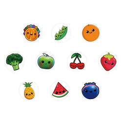 100-500pcs Cartoon Reward Stickers Kids Birthday Party Fruits Balloon Banner Refrigerator Vegetable Label Stickers Stationery (ONLINE ORDER ONLY)