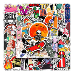50Pcs Skateboard Cartoon Waterproof Vinyl Stickers (ONLINE ORDER ONLY)