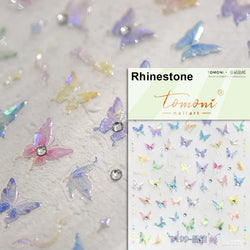 Dreamy Moon Star Cloud Butterfly Starrylight Rhinestone 5D Soft Embossed Relief Nail Art Sticker 3D Decal Decoration Manicure (ONLINE ORDER ONLY)
