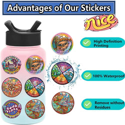 50PCS Fun Camping Adventure Stickers Aesthetic DIY Decals Skateboard Phone Laptop Suitcase Decorative Sticker (ONLINE ORDER ONLY)