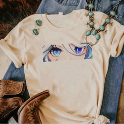 Genshin Impact Furina T-Shirt Comic Y2k Anime Tee (ONLINE ORDER ONLY)