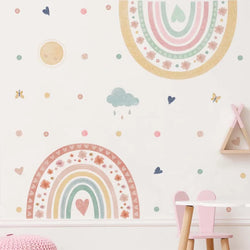Rainbow Heart Star Cloud Wall Stickers Baby Room Decor (Online Order Only)