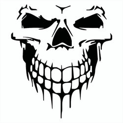 Skull Car Stickers Reflective Auto Window Trunk Vinyl Decals Waterproof DIY Horror Styling Decoration Accesorios Para Vehículos (ONLINE ORDER ONLY)