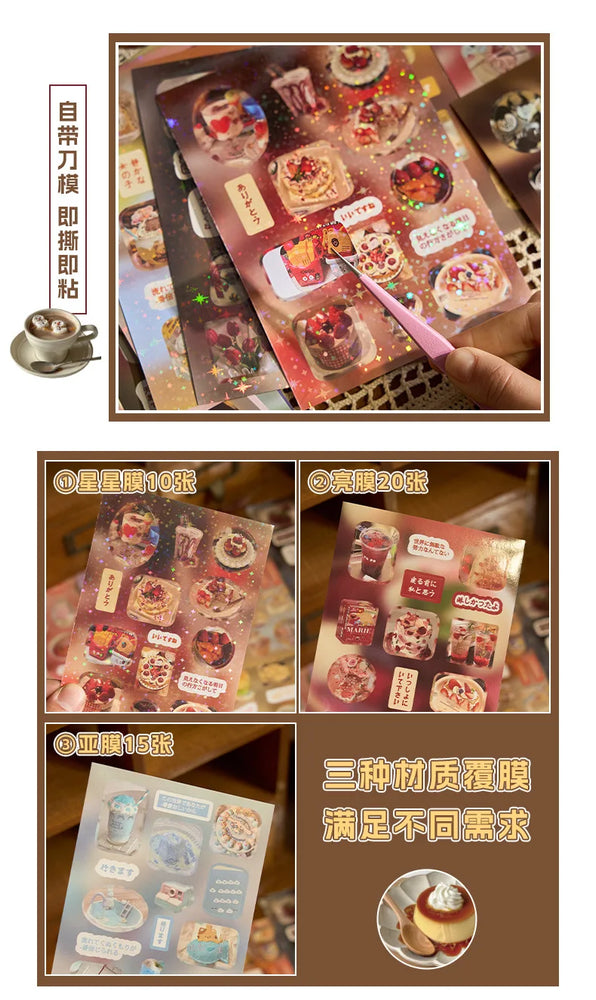 20 Pages Dream Language Series Cut Film Sticker Book Y2K Sticker Journal Handbook Scrapbooking Kawaii Decoration Sticker Gift (ONLINE ORDER ONLY)