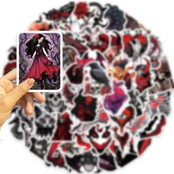 10/25/50pcs Red Gothic Horror Skeleton and Scary Devil Demons Sticker Packs (ONLINE ORDER ONLY)