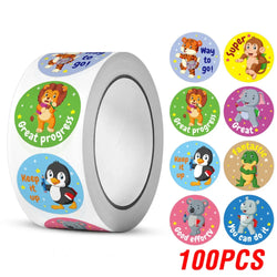 100-500pcs New Reward Sticker Teacher Child Classic Cute Decor Sticker For School Class Kids Student 1 Inch Round Stickers (ONLINE ORDER ONLY)