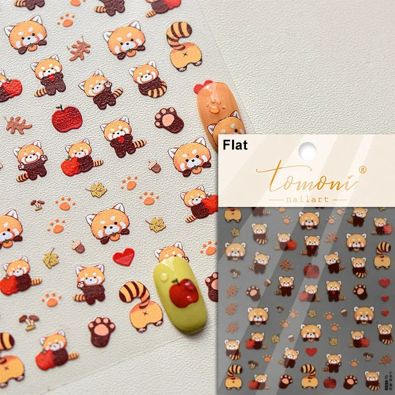 Cookies Chocolate Love Heart Flower Bowknot Rabbit Bunny Lace Bear Star Bouquet Rabbit Adhesive Nail Art Sticker Manicure Decal (ONLINE ORDER ONLY)
