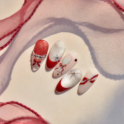 Sexy Red Grape Wine Bowknot Cocktail Goblet Cup Soda Liquid Shiny Sparkling Self Adhesive Nail Art Stickers 3D Manicure Decals (ONLINE ORDER ONLY)