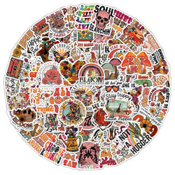 10/30/50/100PCS Vintage Cartoon Hippies Graffiti Stickers For Notebook Phone Skateboard Fridge Laptop Bike Decals Gift Kids Toy (ONLINE ORDER ONLY)