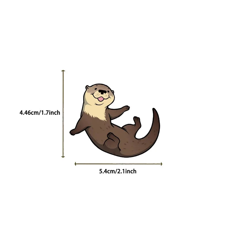10/30/50PCS Kawaii Otter PVC Sticker Aesthetic Korean Decoration Scrapbooking Stationery DIY Hand Accounting Supplies for Kids (ONLINE ORDER ONLY)