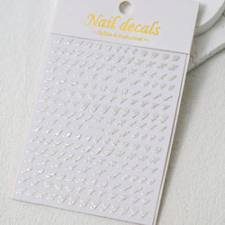 1Sheet Laser Star Nail Stickers 3D Metallic Mirror Gold/Silver Irregular Star Manicure Decals Y2K Self Adhesive Nails Decoration (ONLINE ORDER ONLY)