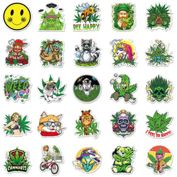 10/30/50/100PCS Funny Characters Weed Sticker Packs (ONLINE ORDER ONLY)