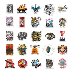 Retro Rock Roll Music Sticker Packs (ONLINE ORDER ONLY)