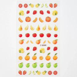1Pc Summer Nail Art Sticker Lemon Nail Decal Nail Art Supplies Cute Fruit Strawberry Cherry Watermelon Avocado Lemon Nail Design (ONLINE ORDER ONLY)
