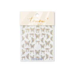 Cute Jelly Bowknot Butterfly Chic Animals Ribbon Tie Shine 3D Fantasy Nail Art Decorations Stickers DIY Dreamy Manicure Decals (Online Order Only)