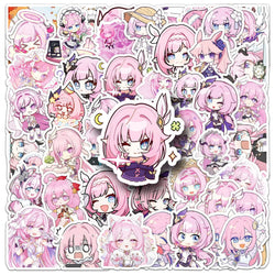 10/30/50PCS Honkai Impact 3 Stickers Cute Elysia Cartoon Sticker Fridge Luggage Laptop Phone Guitar Car Bike Skateboard Decals (ONLINE ORDER ONLY)