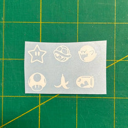 Set Of 6 Blank Button Car Sticker And Truck Vehicle White Blank Buttons The Car Interior  Decoration Die Cutting  Vinyl Decals (ONLINE ORDER ONLY)