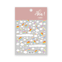 1pc Cute White Cloud Nail Stickers Ultra Thin Nail Art Stickers Self Adhesive Decals Star Moon/Flower/Clouds Kawaii Nail Decals (Online Order Only)
