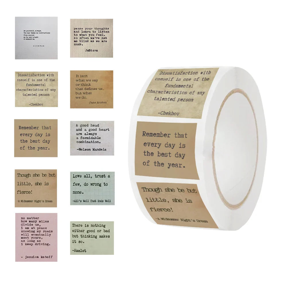 500pcs Motivational Bible Stickers Aesthetic Reward Decals for Laptop Luggage Scrapbook Notebook Phone Sealing Label Sticker (Online Order Only)