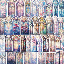 INS Style Church Glass Stickers Waterproof Decals Cartoon Laptop Phone Scrapbook 10/30/50pcs (Online Order Only)