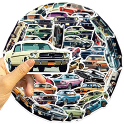 50pcs Car Cartoon Stickers Vehicle Diverse Designs Waterproof PVC Sticker Decals for Luggage Journals Computer Decals (ONLINE ORDER ONLY)