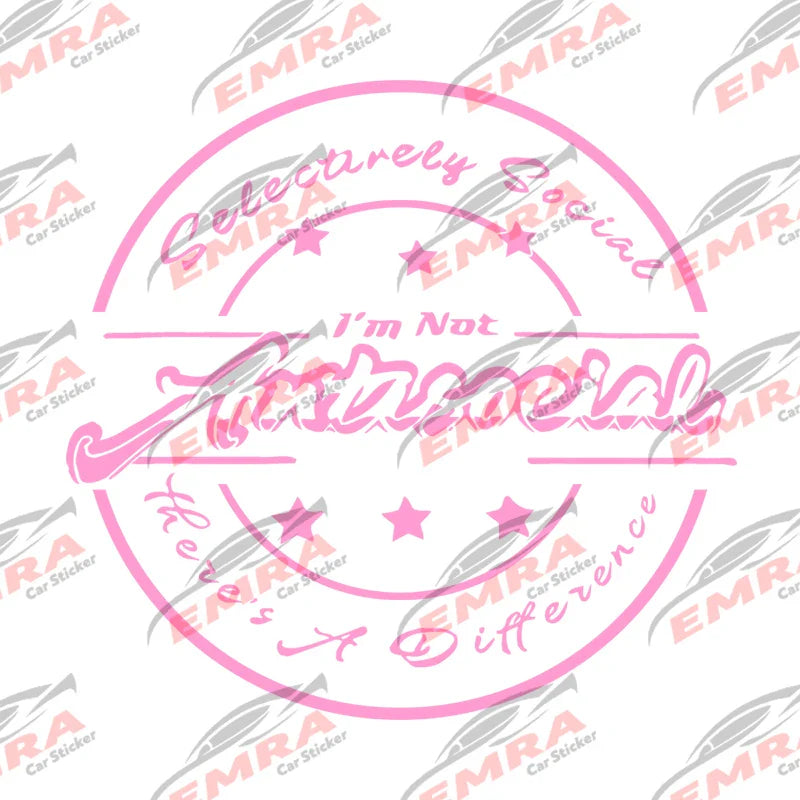 Antisocial Roundness for Car Sticker Individuation Decoration Windshield Rear External Accessories Waterproof Pvc Vinyl Decals (ONLINE ORDER ONLY)
