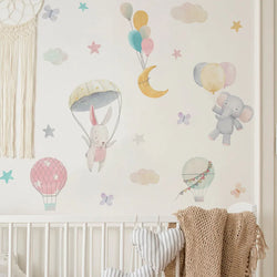 Animal Balloon Elephant Rabbit Wall Stickers Kids Room Decor (Online Order Only)