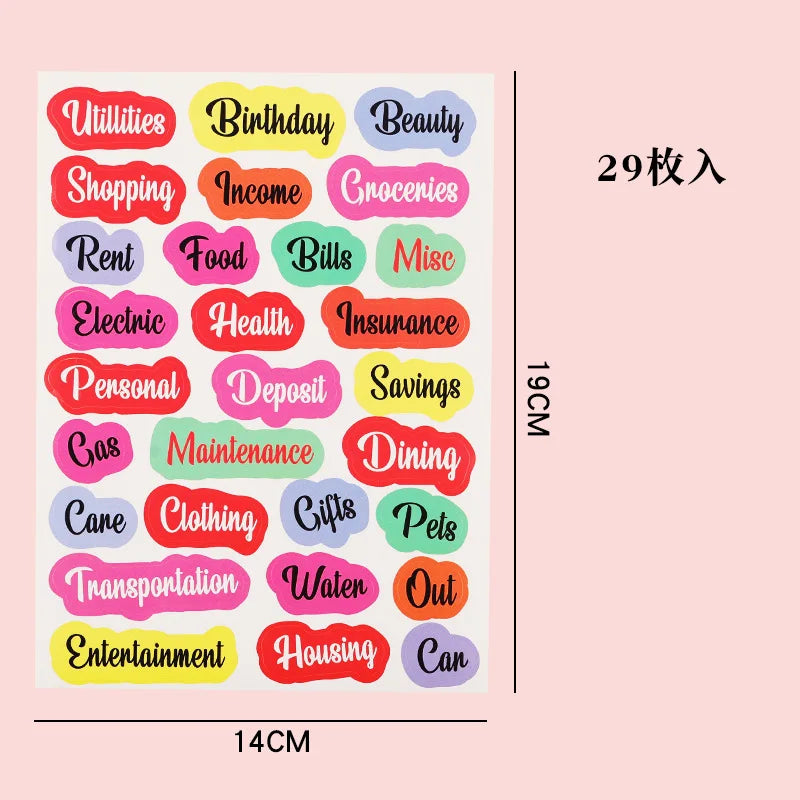 Loose-Leaf Notebook Handwritten Labels Indicate White And Blue Color Stickers Letter Stickers Sticky Notes Index Stickers (Online Order Only)