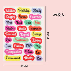 Loose-Leaf Notebook Handwritten Labels Indicate White And Blue Color Stickers Letter Stickers Sticky Notes Index Stickers (Online Order Only)