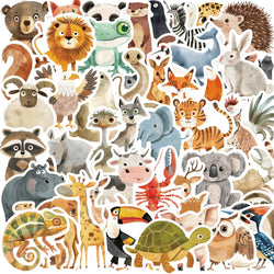 50pcs Cute Animal Stickers for Kids - Aesthetic Decals for Luggage, Skateboards, Graffiti (ONLINE ORDER ONLY)
