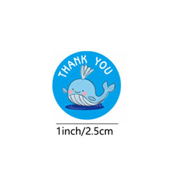 100-500pcs Cute Cartoon Animal Sticker Thank You Stickers for Gift Party Birthday Package Wrapping Baking Label (ONLINE ORDER ONLY)