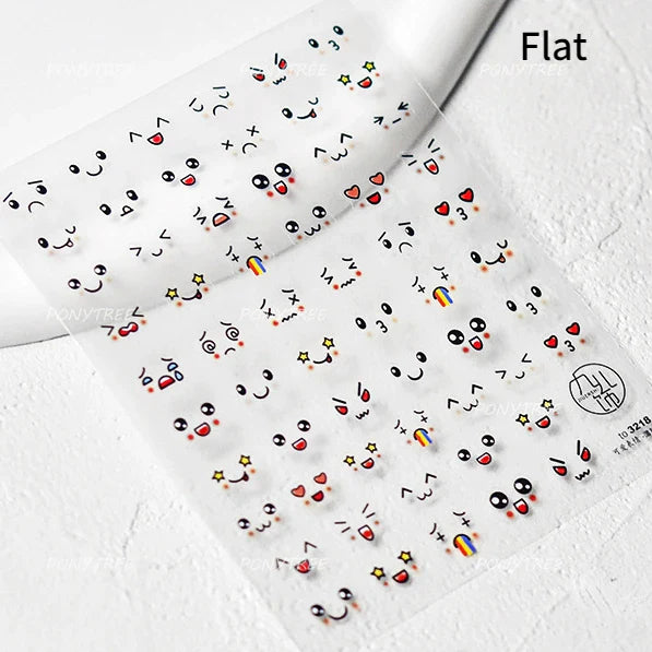 Cute Kapibala Halo Dyeing Kabibara Giant Rat Guinea Pig Cavy Lovely Expression Orange Adhesive Nail Art Stickers Manicure Decals (ONLINE ORDER ONLY)