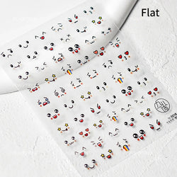 Cute Kapibala Halo Dyeing Kabibara Giant Rat Guinea Pig Cavy Lovely Expression Orange Adhesive Nail Art Stickers Manicure Decals (ONLINE ORDER ONLY)