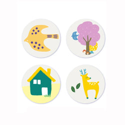 100-500pcs Children Reward Sticker 1inch Round Animal Lables for School Teacher Classroom Encourage Student Stationery Sticker (Online Order Only)