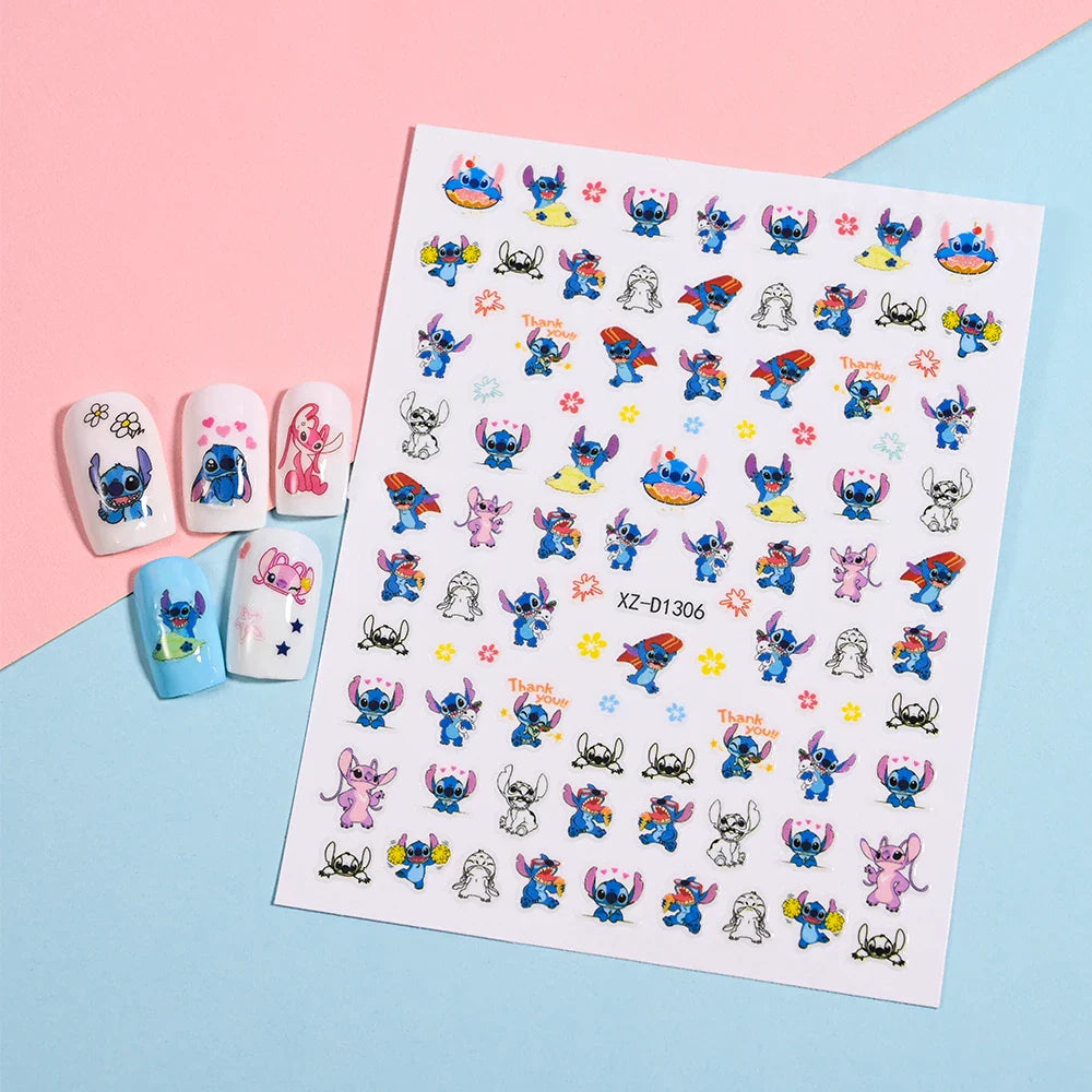 1PCS Disney Mickey Series Nail Stickers Cute 3D Minnie Nail Decorations Valentine's Day Christmas Self-Adhesive Nail Supplies *& (ONLINE ORDER ONLY)