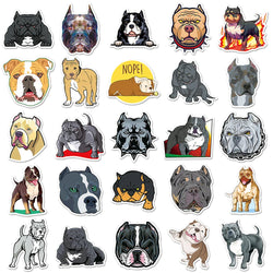 10/30/50PCS Cool American Bully Pitbull Stickers Cartoon Dog Wall Decals DIY Skateboard Luggage Phone Laptop Fridge Bike Kid Toy (Online Order Only)