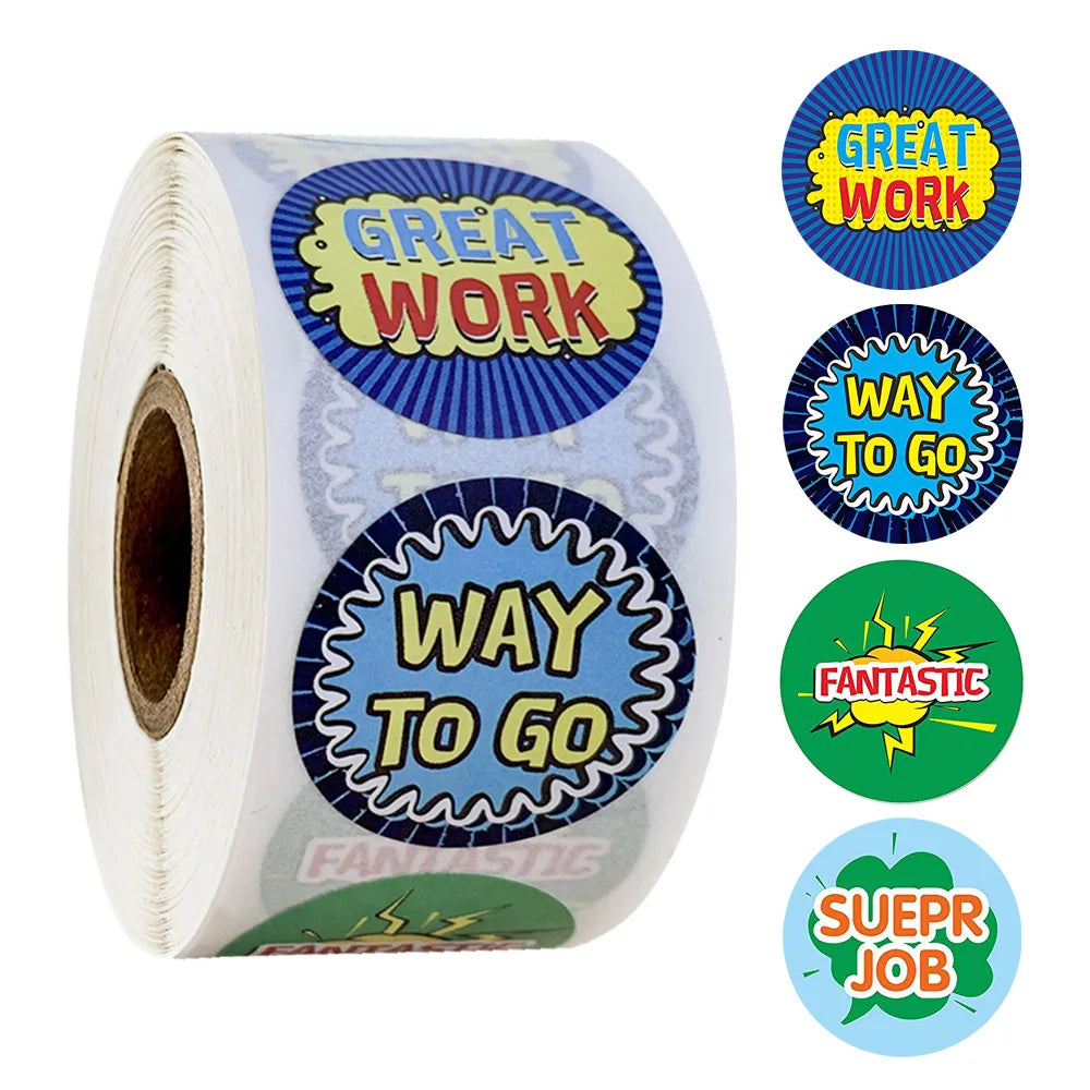 100-500pcs Encouragement Reward Stickers Thumbs Up Rewarded Kids School Kindergarten Children Scrapbook Stationery Sticker (ONLINE ORDER ONLY)
