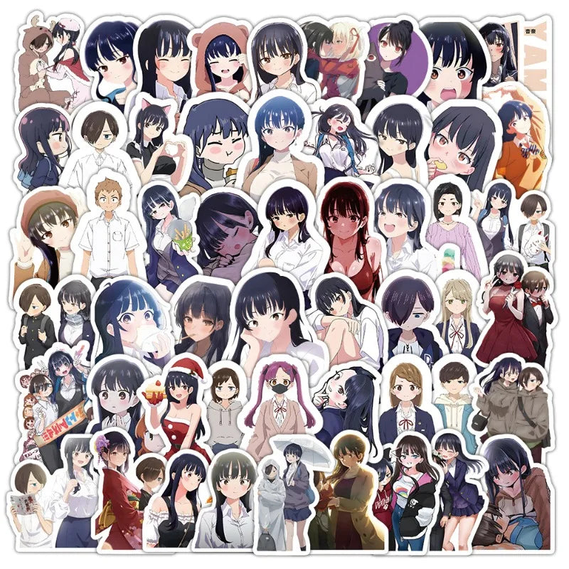 50pcs Dangerous in My Heart Anime Stickers for Laptop, Phone, Scooter, Notebook, Water Bottle (Online Order Only)