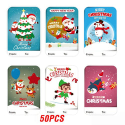 50-250Pcs Christmas Snowman Adhesive Labels Stickers Decoration Paper Scrapbooking Seal Thank You Sticker Stationery Supplies (ONLINE ORDER ONLY)