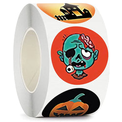 100-500pcs Halloween Decoration Labels Seal Stickers Pumpkin ghost Cat Elf Witch Ghost Sealing Gift Paper Label Sticker (Online Order Only)