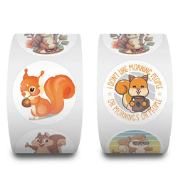 100-500pcs Cute Animal Squirrel Stickers Packs Laptop Phone Case Scrapbook Notebook Reward Sticker Decal for Kid Gift Toy (ONLINE ORDER ONLY)